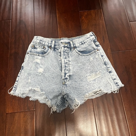 Pacsun Light Blue Washed Jean Shorts - Picture 2 of 3